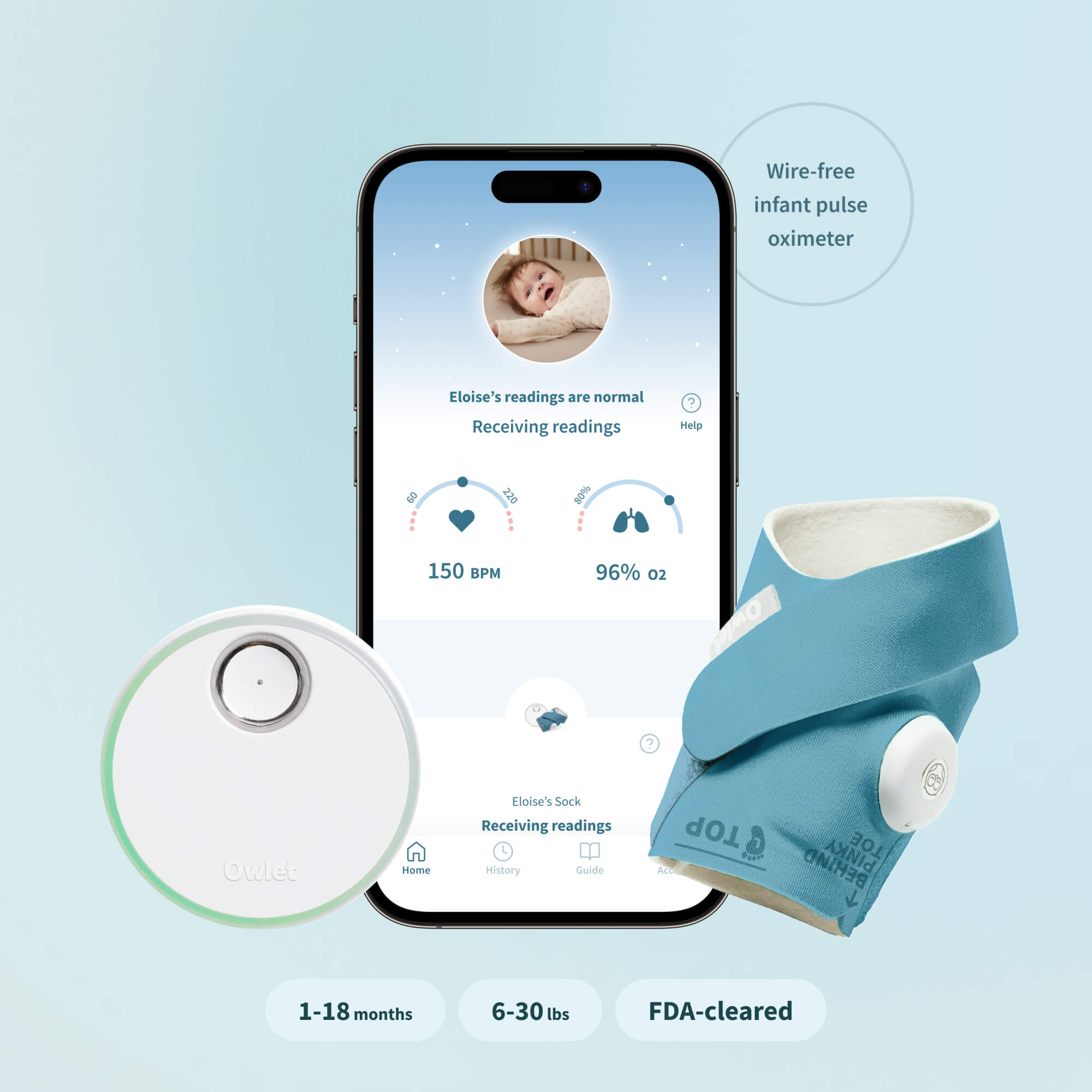 Owlet FDA-Cleared BabySat? Monitoring System
